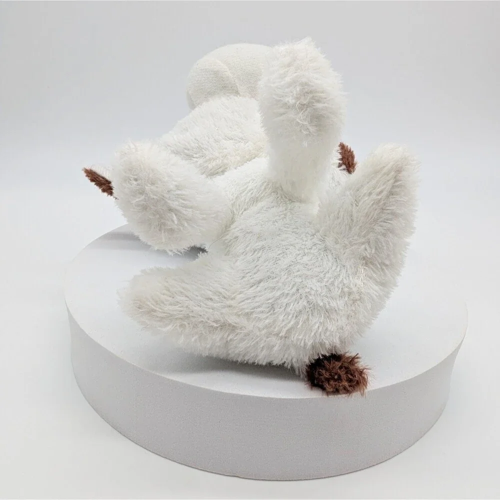White & Brown Plush Cow Stuffed Animal Toy 6